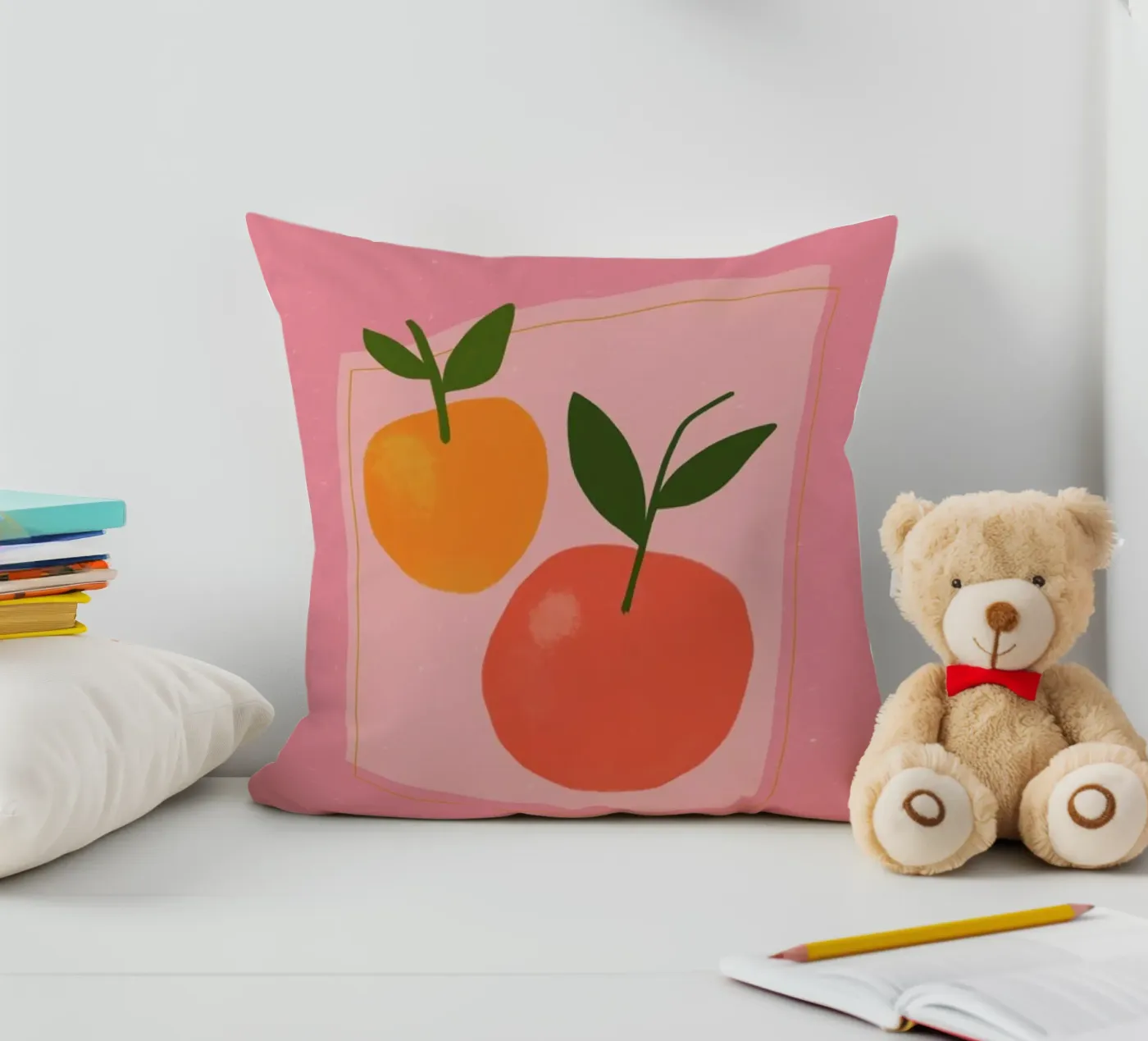 Oranges kussen van Galaxy Eyes