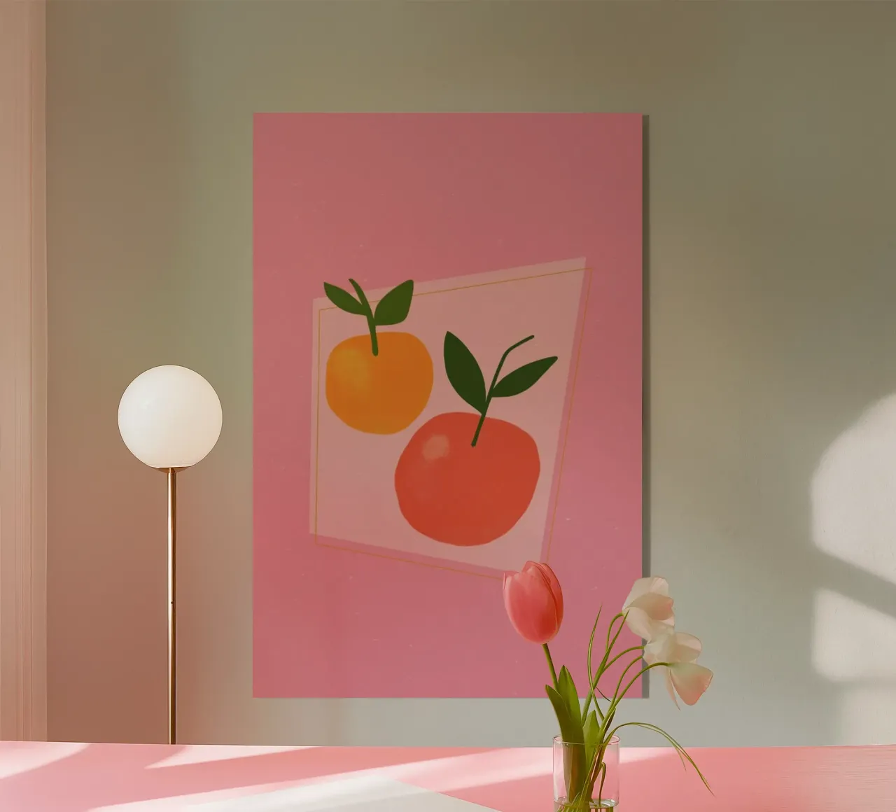 Oranges Acryl-Glas von Galaxy Eyes