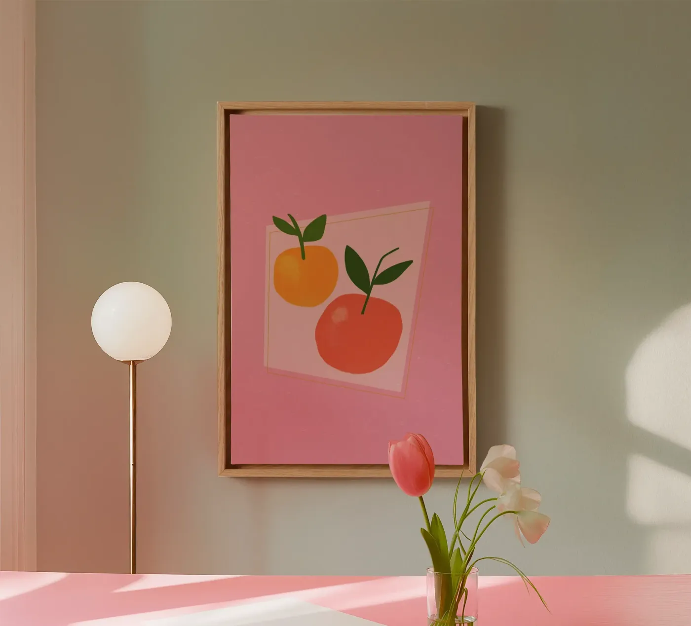 Oranges Leinwand von Galaxy Eyes
