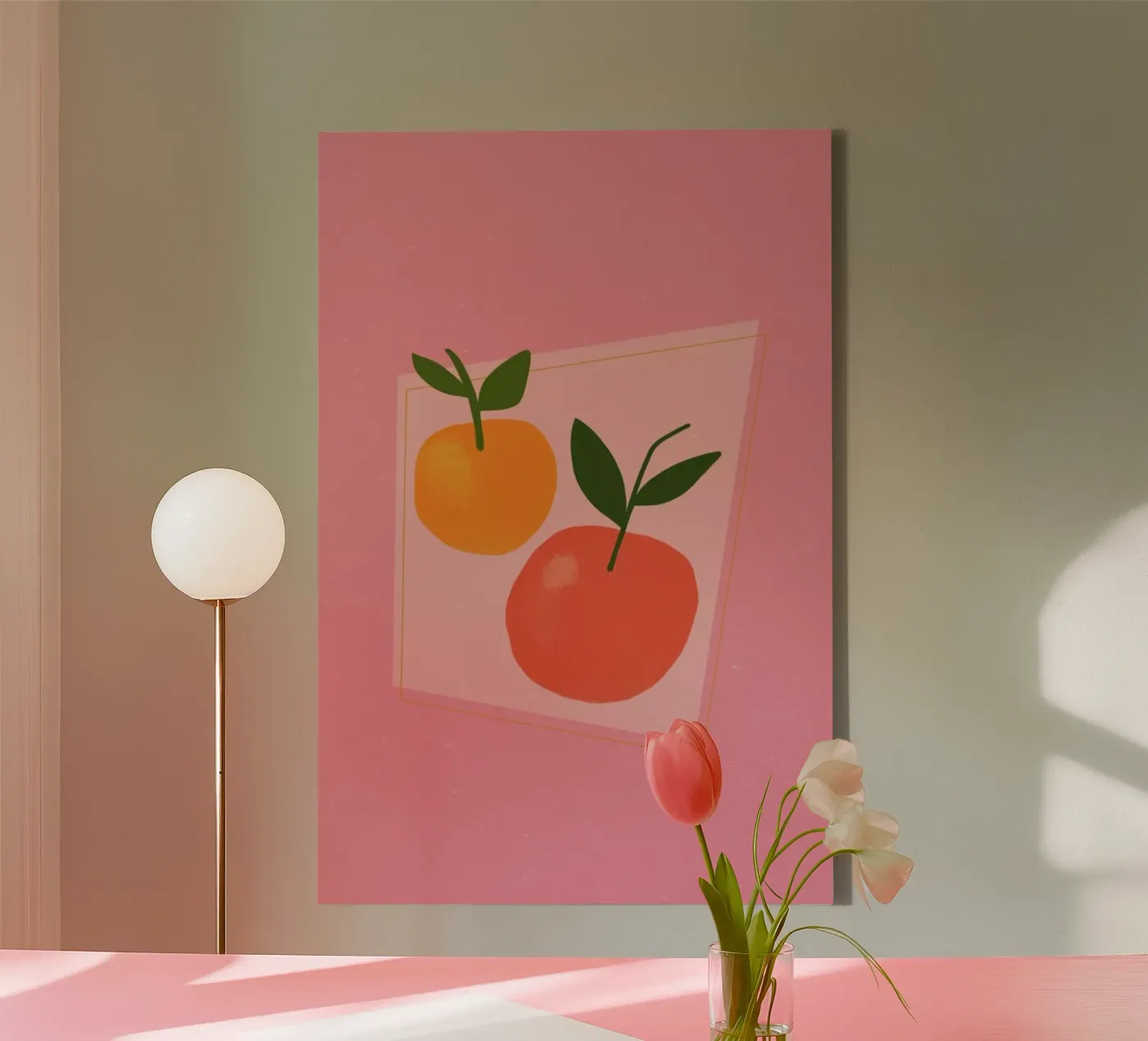 Oranges Leinwand von Galaxy Eyes
