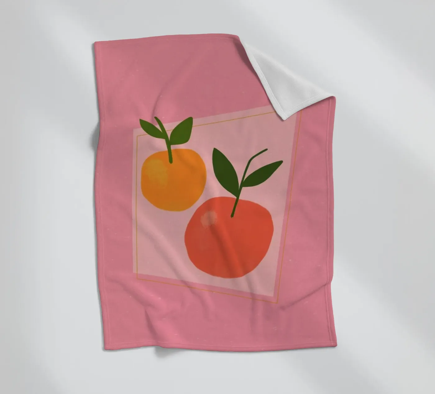 Oranges Fleecedecke von Galaxy Eyes