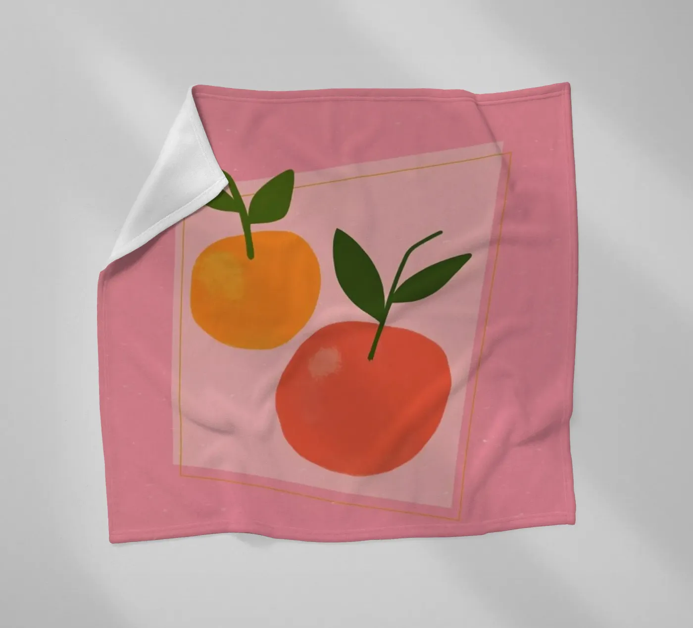 Oranges Fleecedecke von Galaxy Eyes