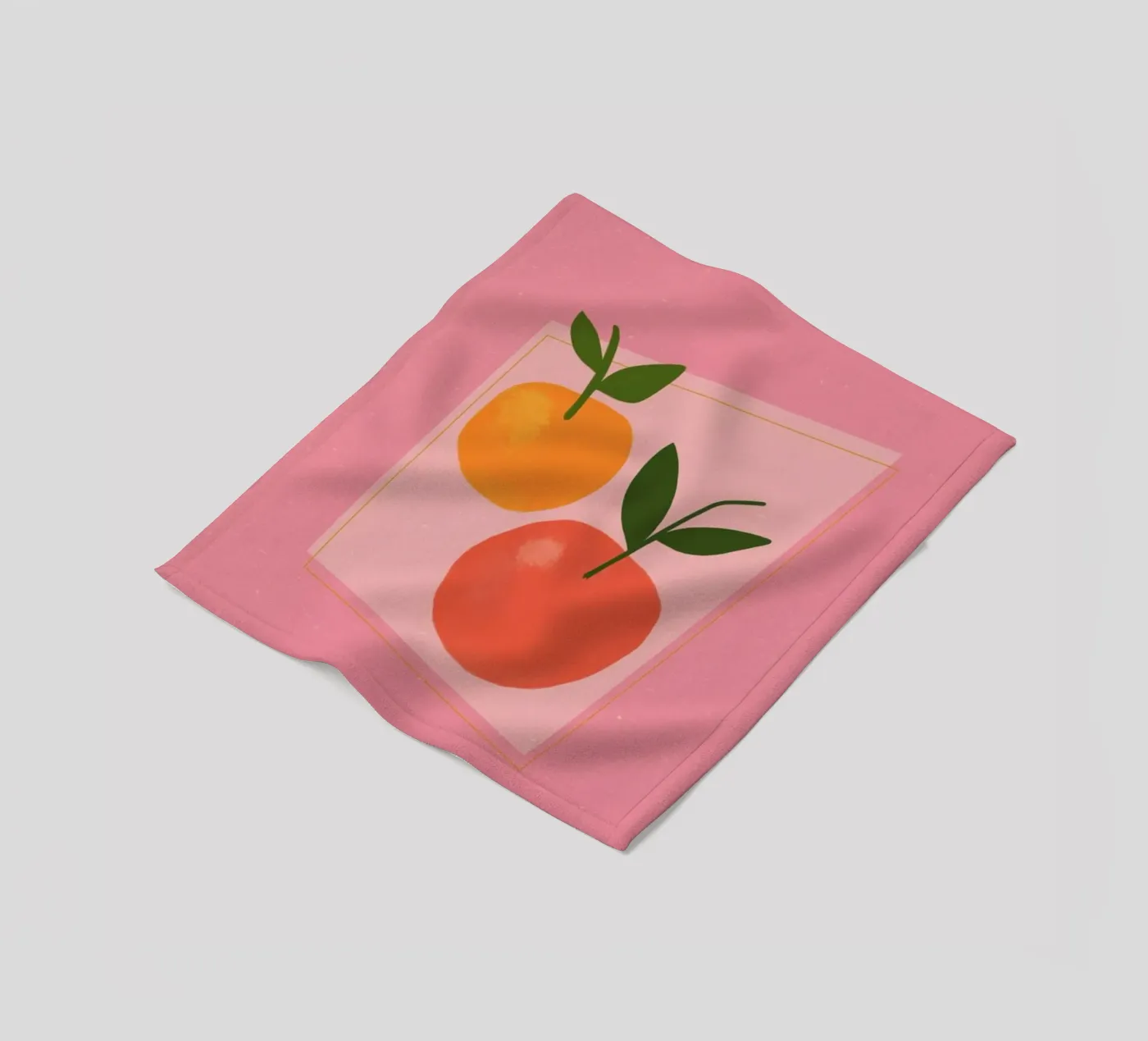 Oranges Fleecedecke von Galaxy Eyes