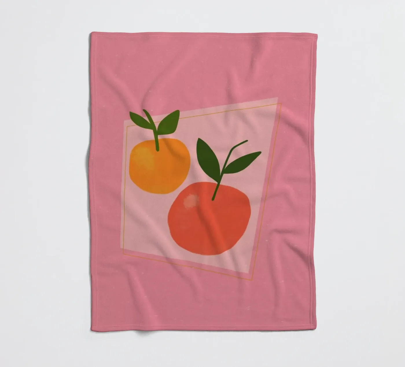 Oranges Fleecedecke von Galaxy Eyes