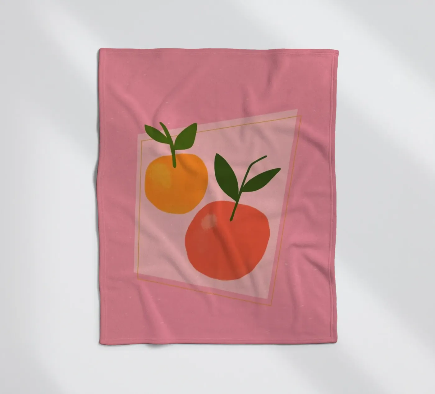 Oranges Fleecedecke von Galaxy Eyes