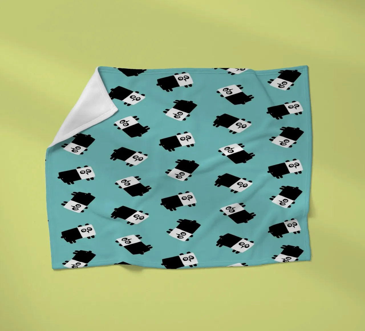 Pandas Fleecedecke von aucontraire