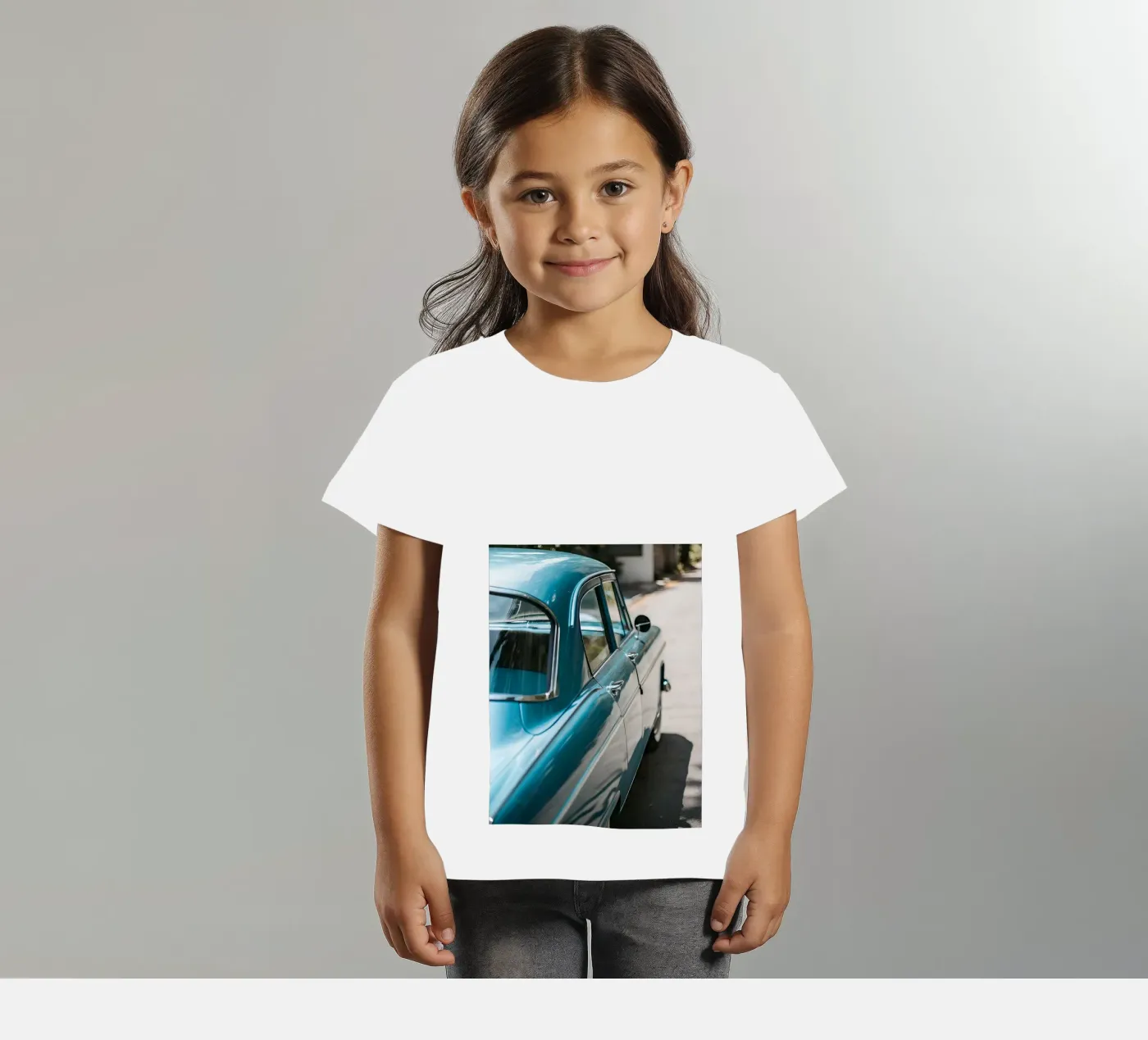 Blue Classic Car Kinder T-Shirt von CAR EDITION