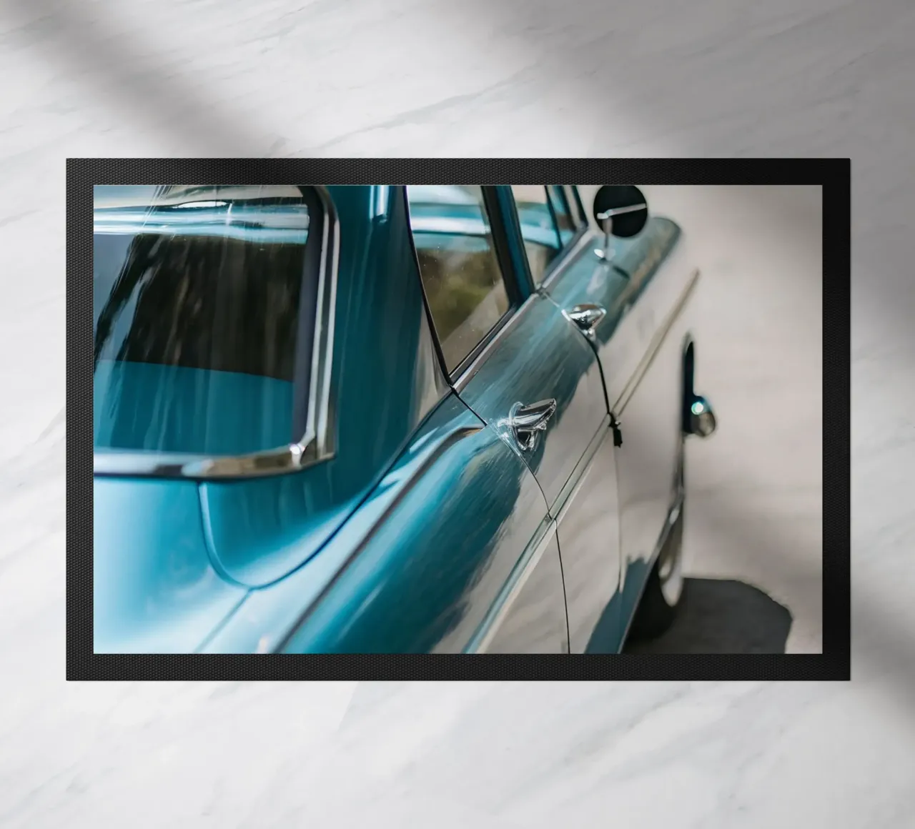 Blauer Oldtimer Fußmatte von CAR EDITION