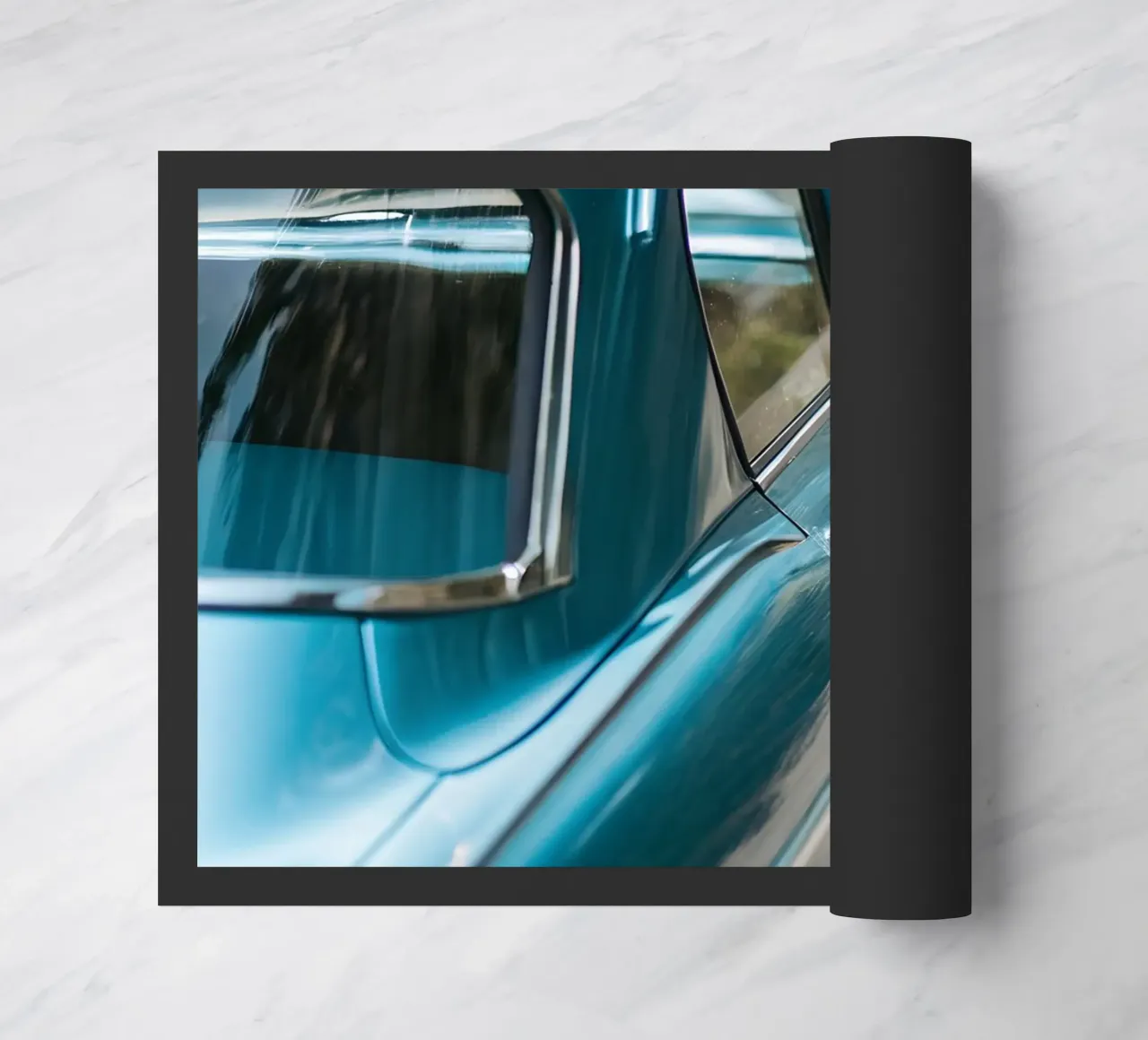 Blauer Oldtimer Fußmatte von CAR EDITION