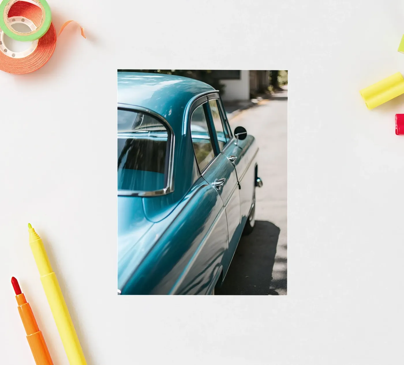 Blauer Oldtimer Sticker von CAR EDITION