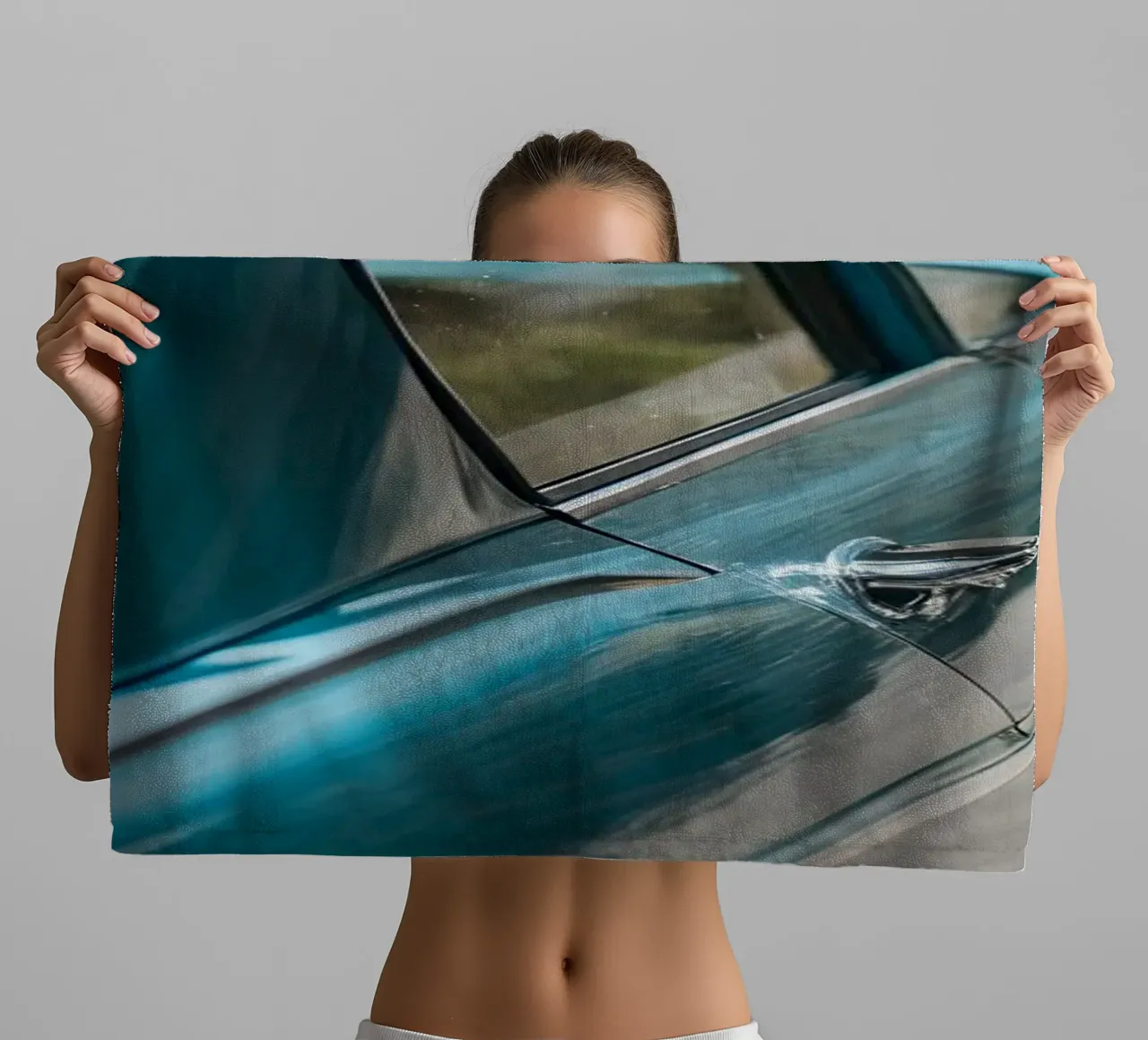 Blauer Oldtimer Handtuch von CAR EDITION