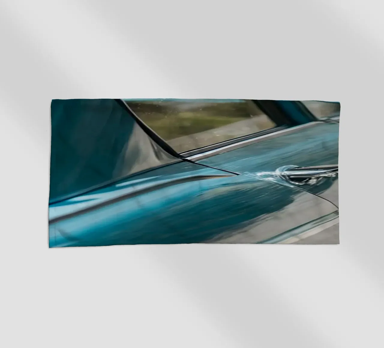 Blauer Oldtimer Strandtuch von CAR EDITION