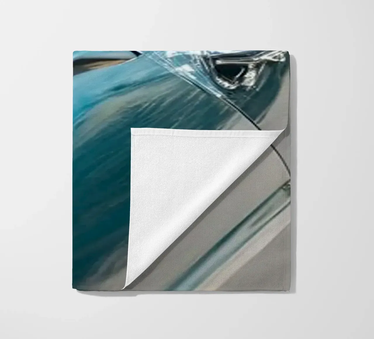 Blauer Oldtimer Strandtuch von CAR EDITION