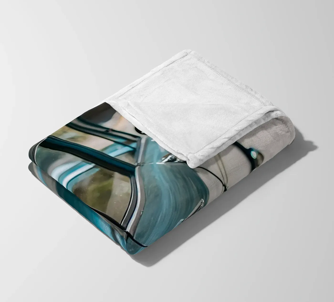 Blauer Oldtimer Fleecedecke von CAR EDITION