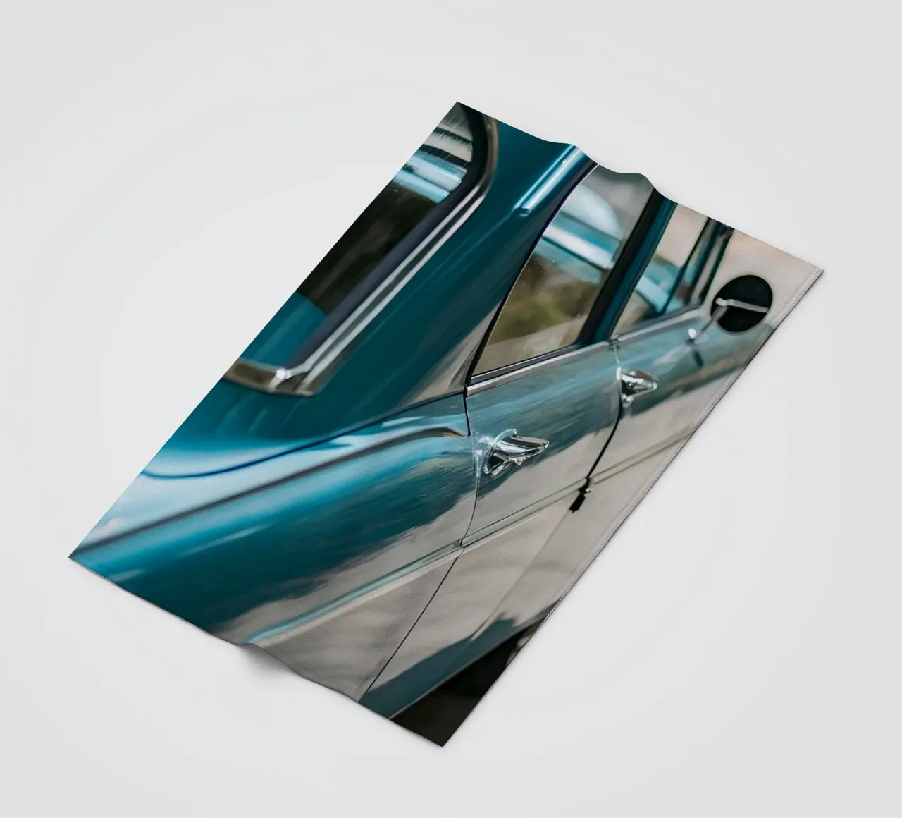 Blauer Oldtimer Fleecedecke von CAR EDITION