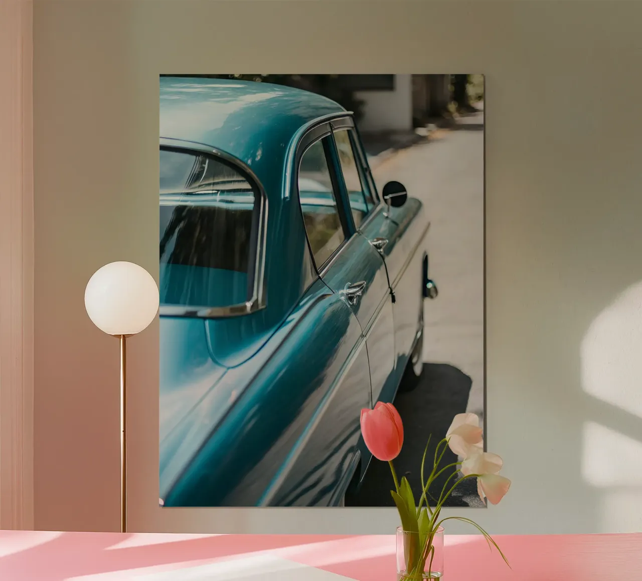 Blauer Oldtimer Poster von CAR EDITION