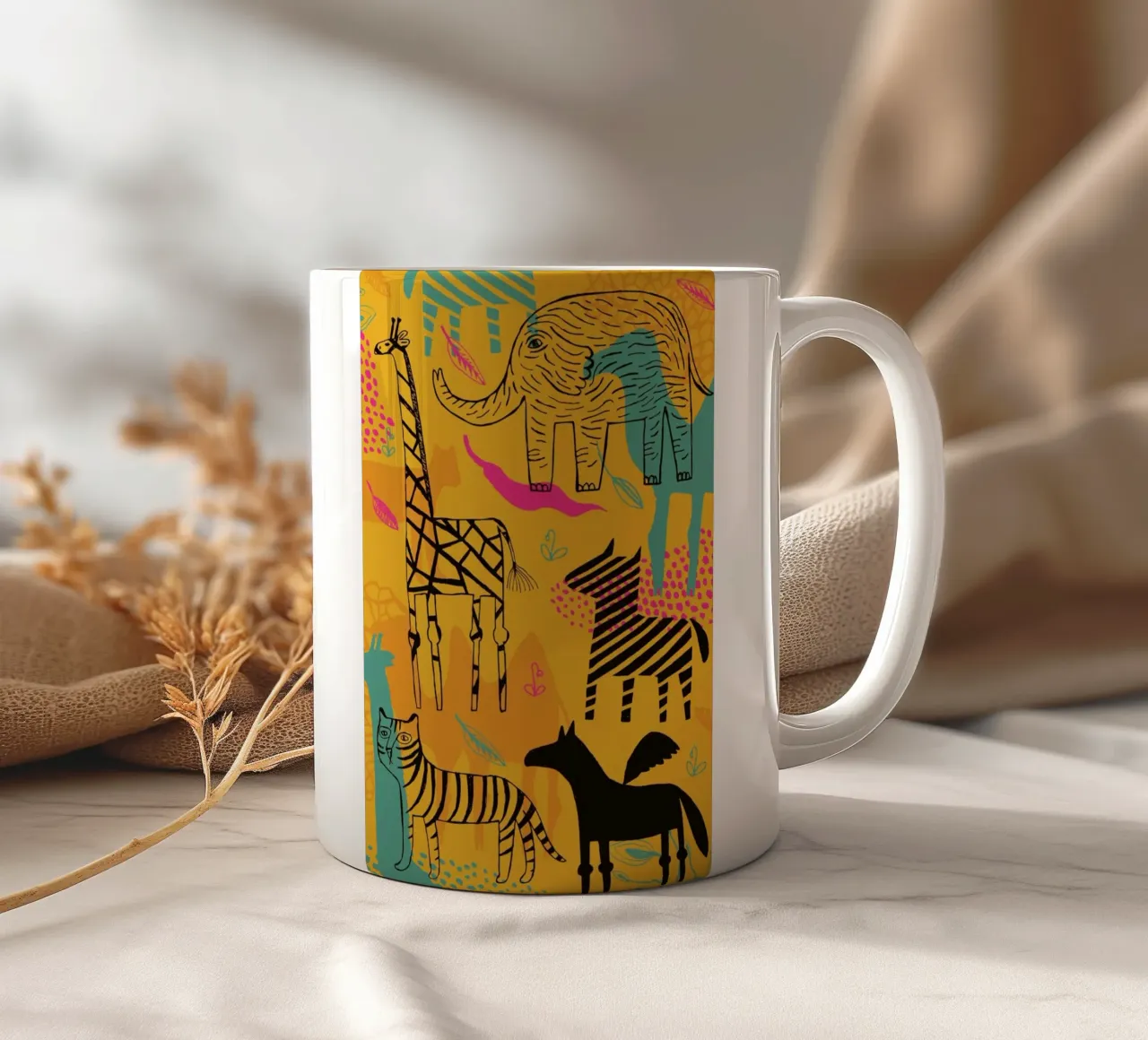 Sunshine Safari tazza in ceramica da Little Flourishes