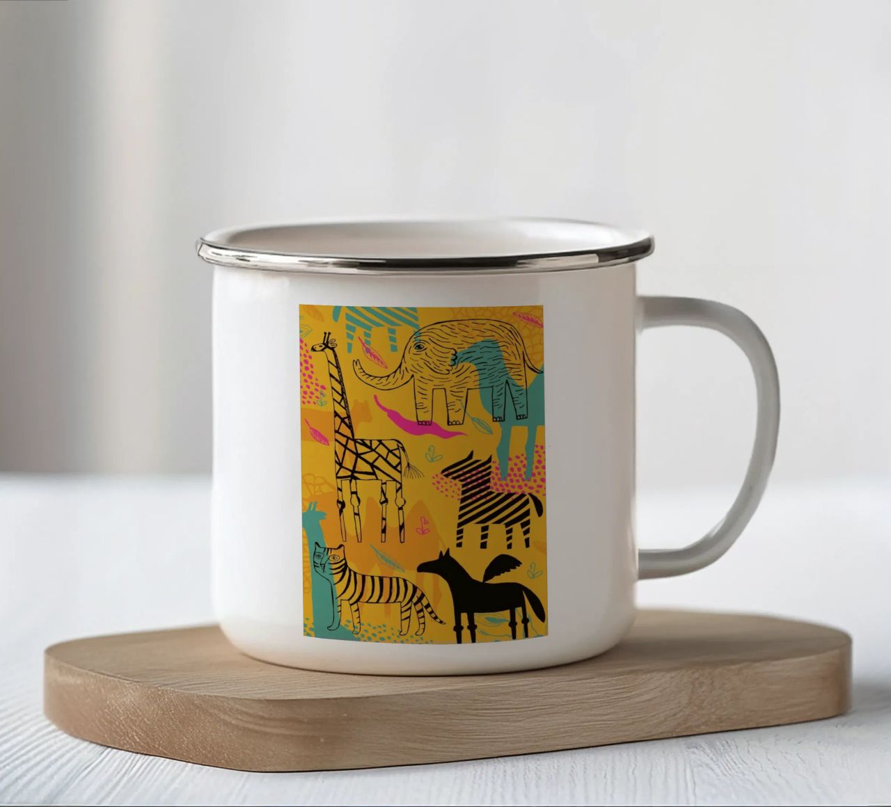 Sunshine Safari tazza in smalto da Little Flourishes
