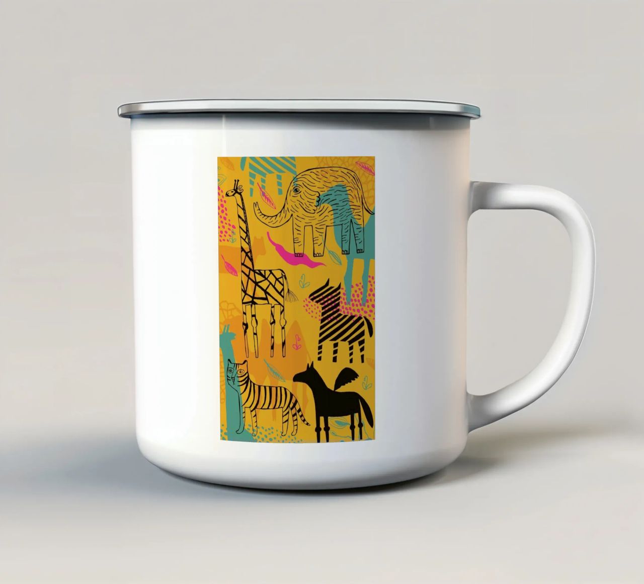 Sunshine Safari tazza in smalto da Little Flourishes