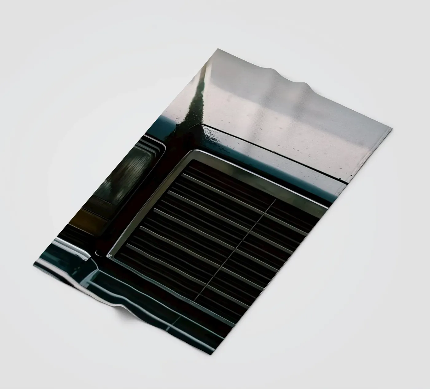 Schwarze Oldtimer-Front Fleecedecke von CAR EDITION