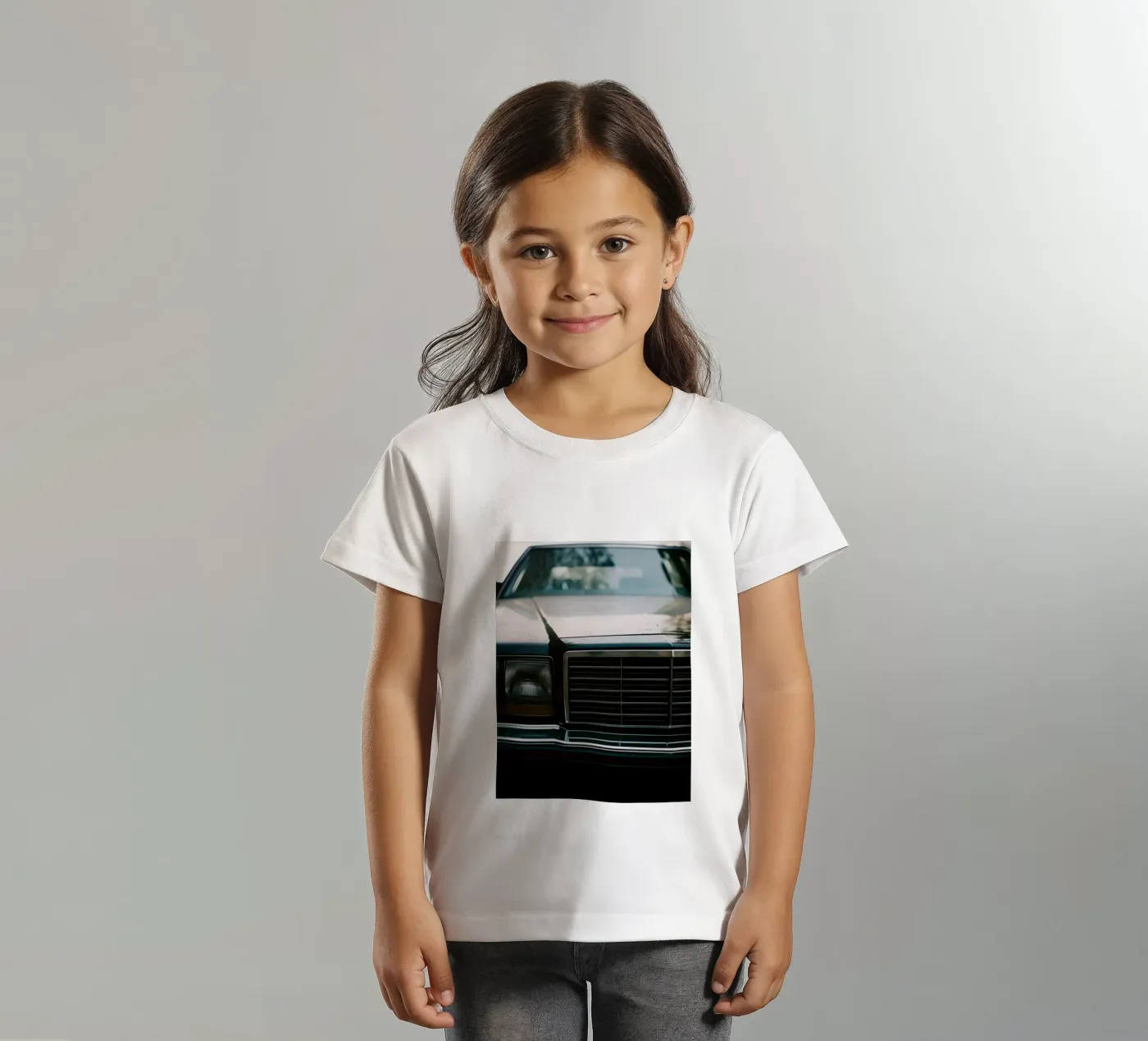Schwarze Oldtimer-Front Kinder T-Shirt von CAR EDITION