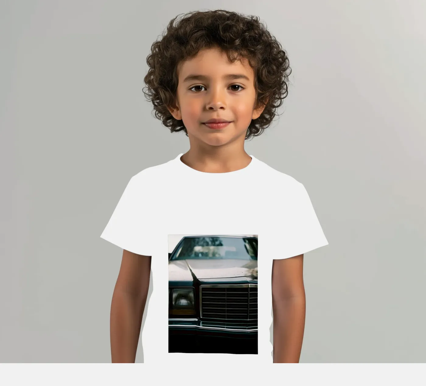 Schwarze Oldtimer-Front Kinder T-Shirt von CAR EDITION