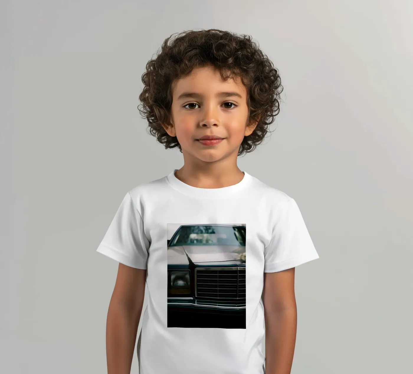 Schwarze Oldtimer-Front Kinder T-Shirt von CAR EDITION