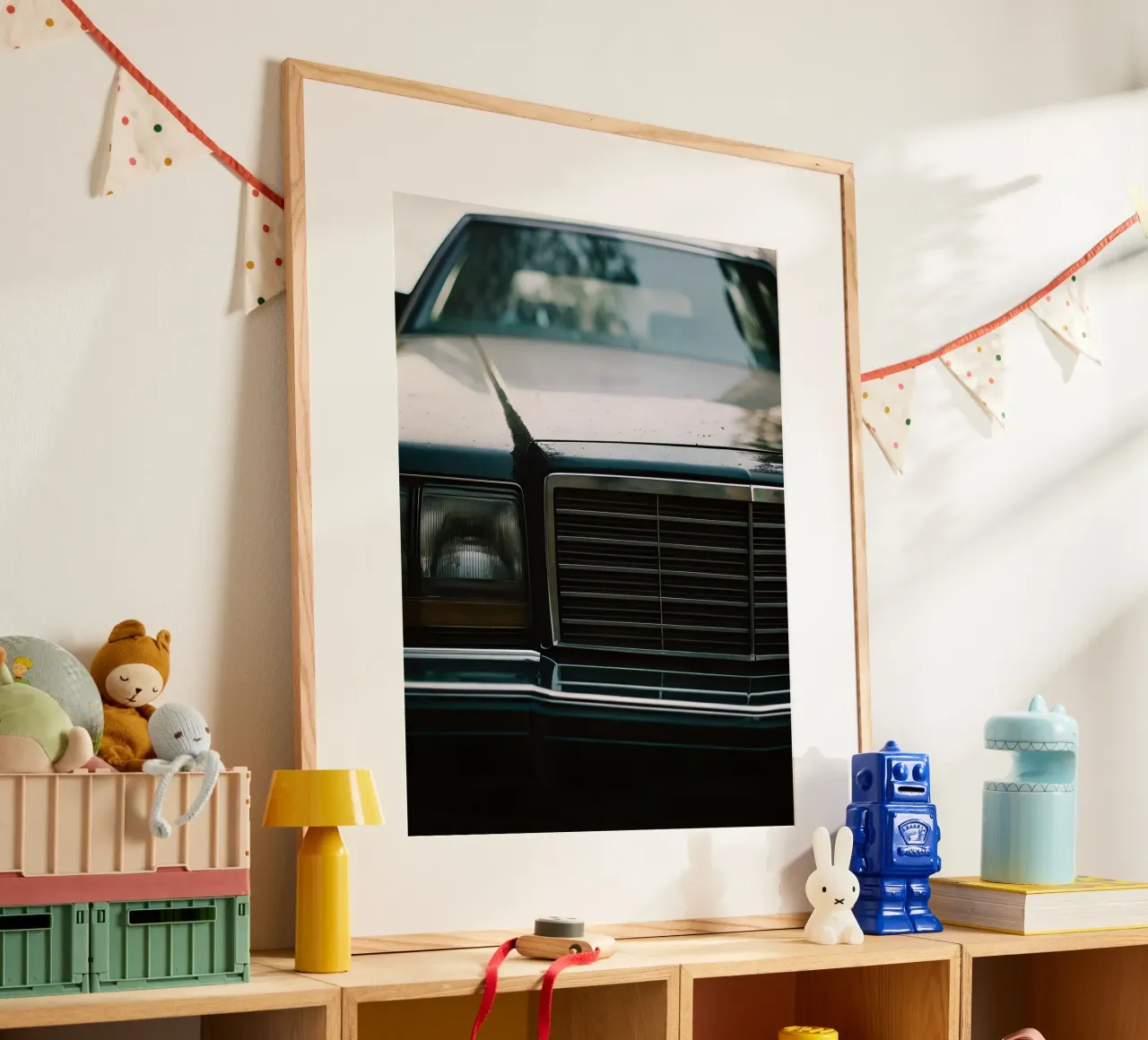 Schwarze Oldtimer-Front Poster von CAR EDITION