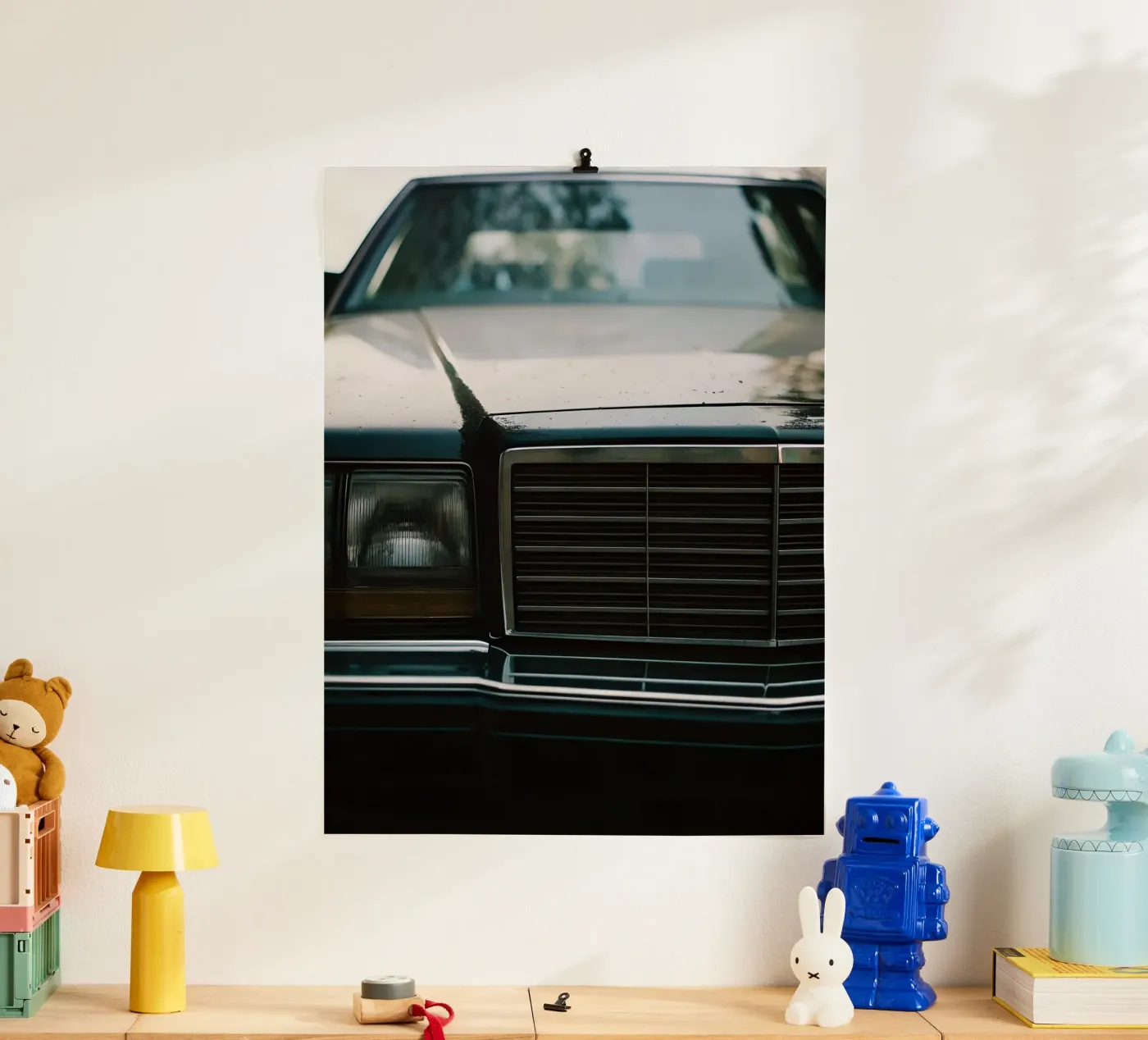 Schwarze Oldtimer-Front Poster von CAR EDITION