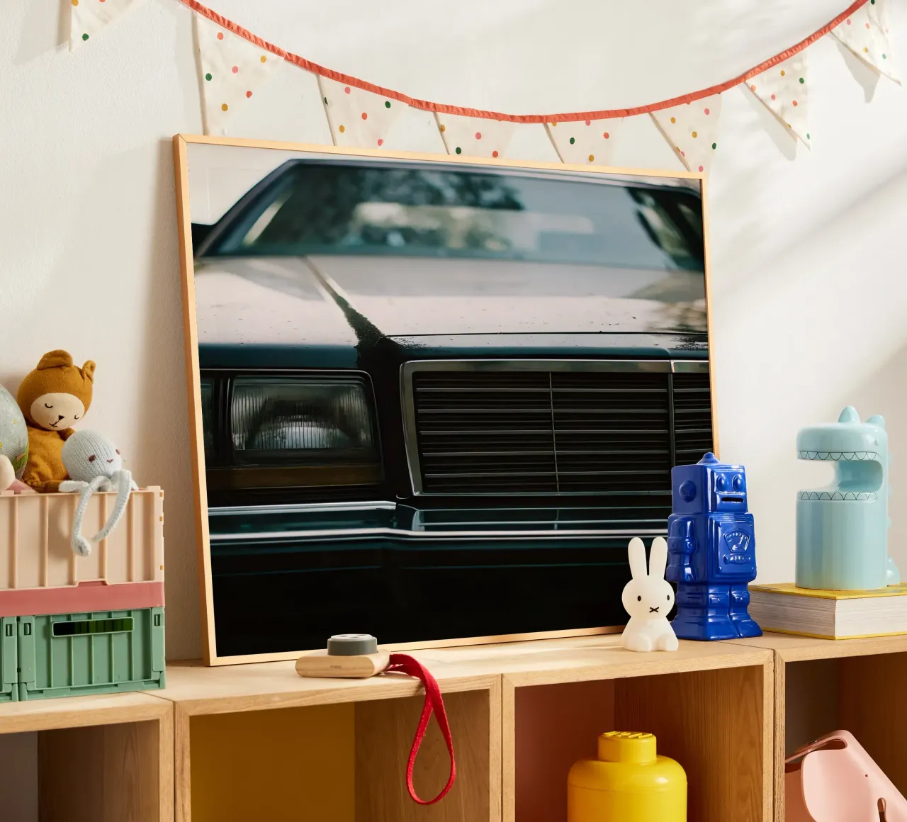 Schwarze Oldtimer-Front Poster von CAR EDITION