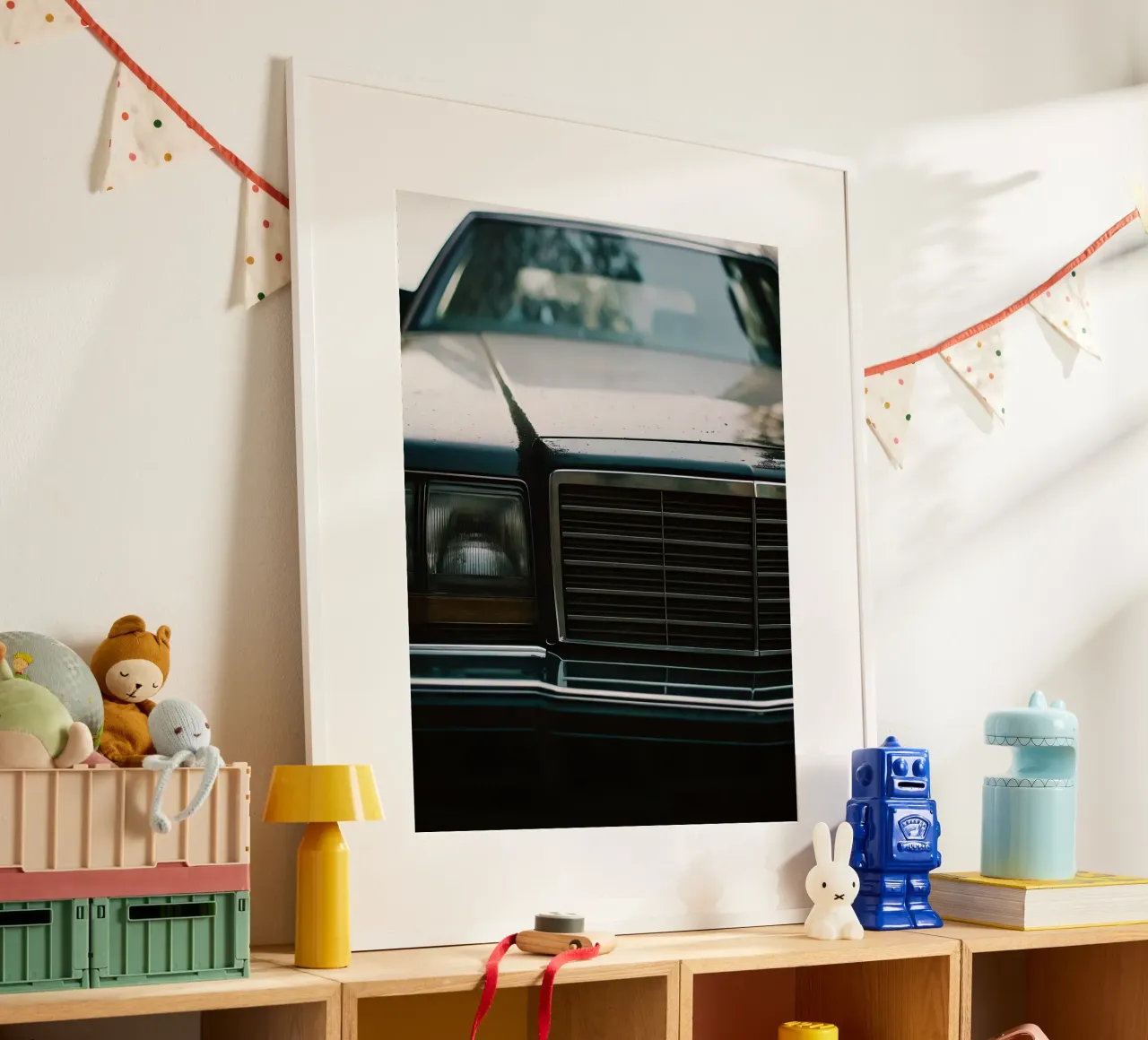 Schwarze Oldtimer-Front Poster von CAR EDITION