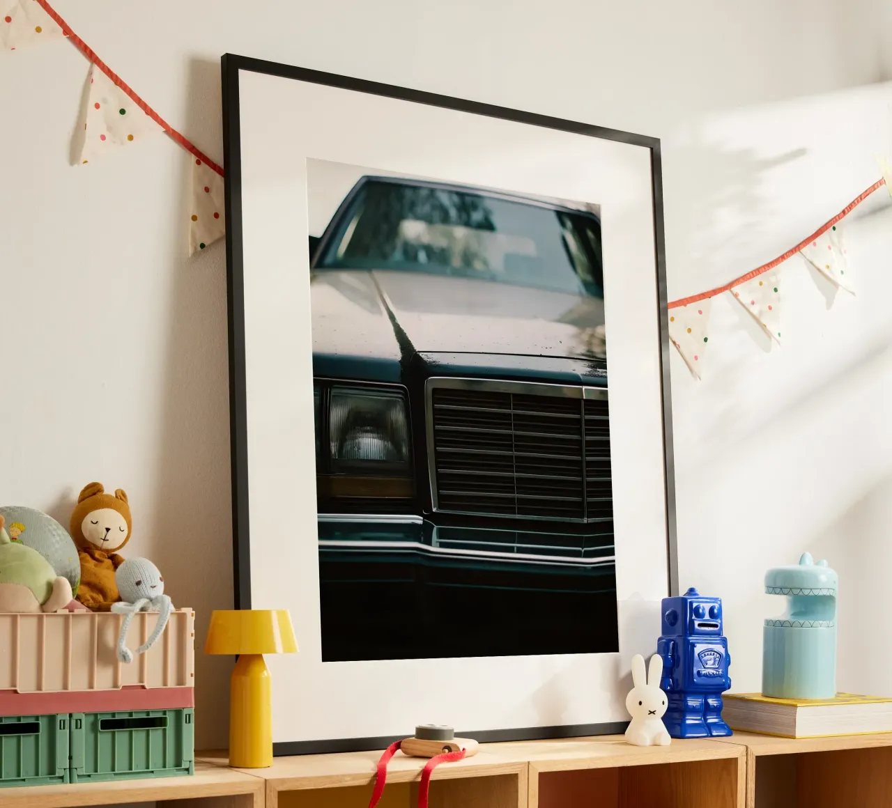 Schwarze Oldtimer-Front Poster von CAR EDITION