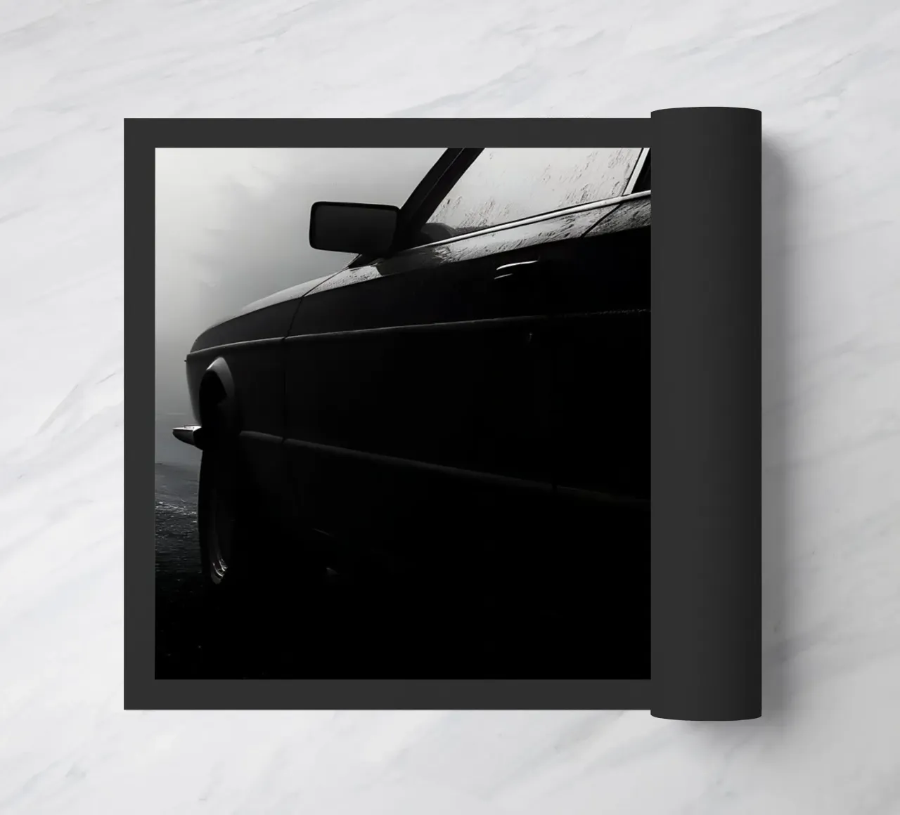 Monochrome Oldtimer Fußmatte von CAR EDITION