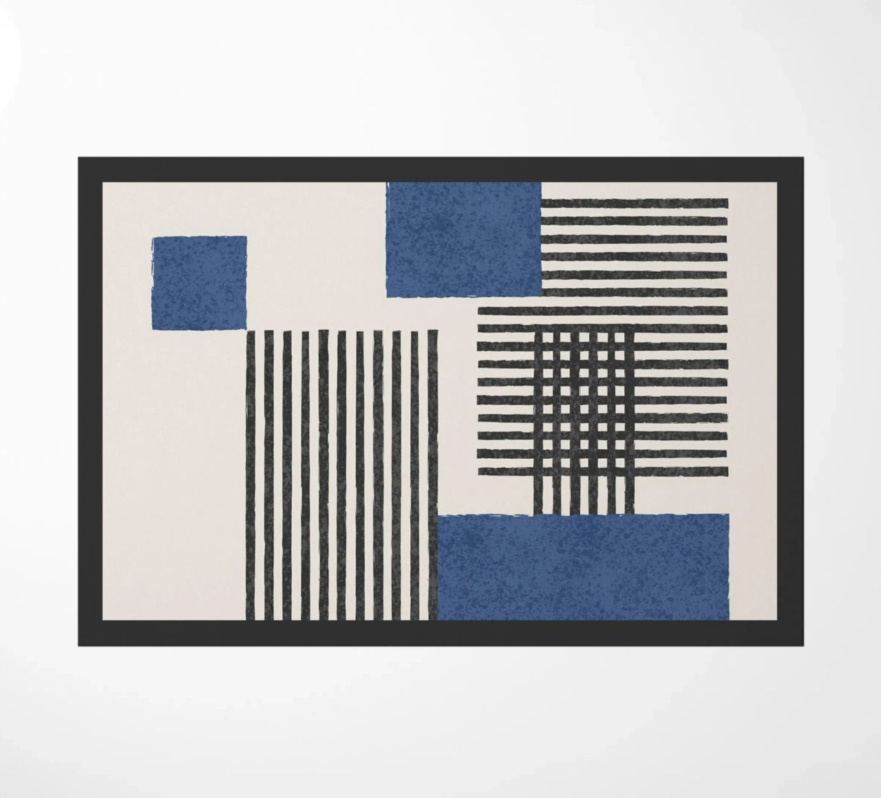 Composición de rayas y cuadrados - Abstracto felpudo de MoonlightPrint
