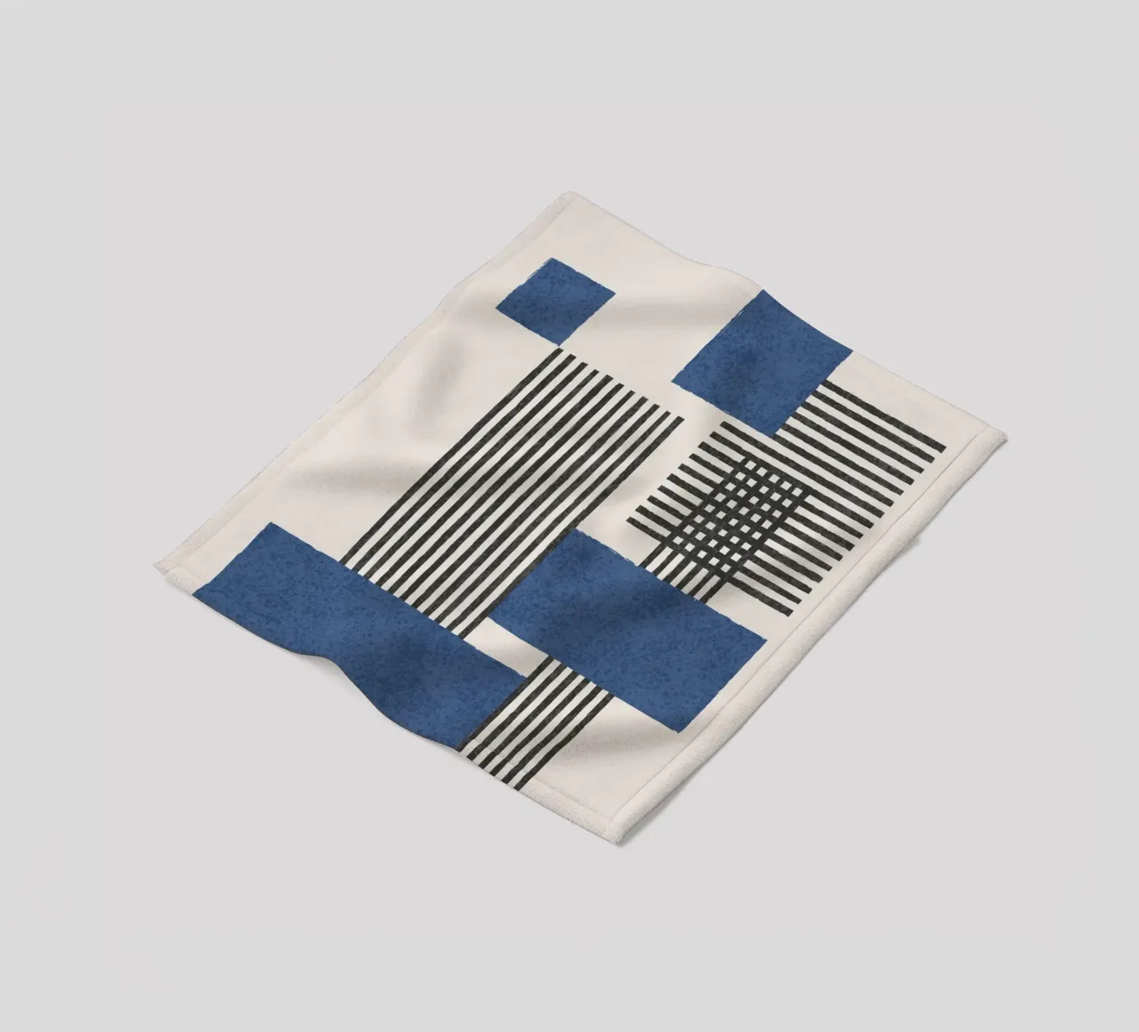 Composizione a righe e quadrati - Astratto coperta in pile da MoonlightPrint
