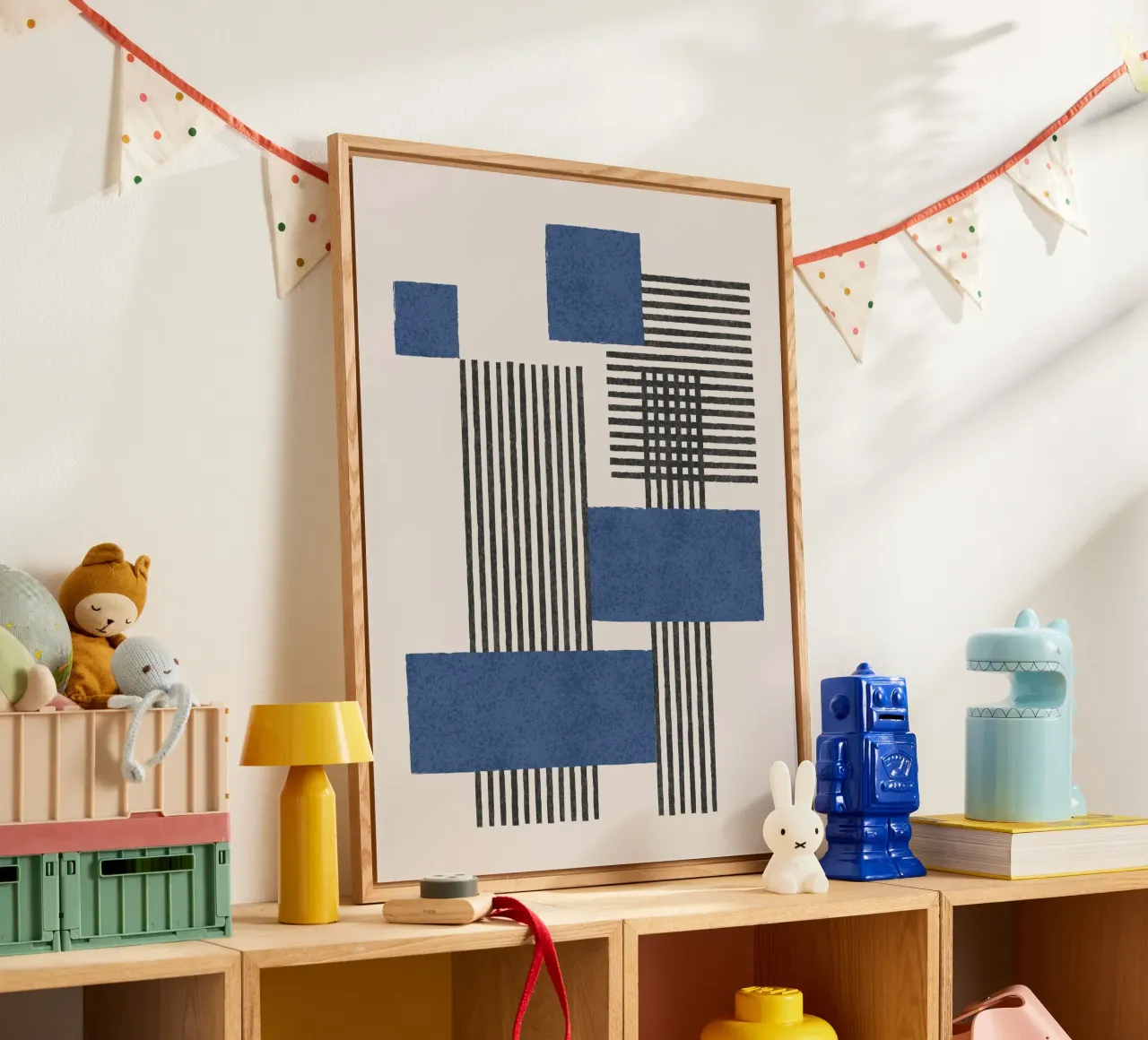 Composizione a righe e quadrati - Astratto plexiglass da MoonlightPrint