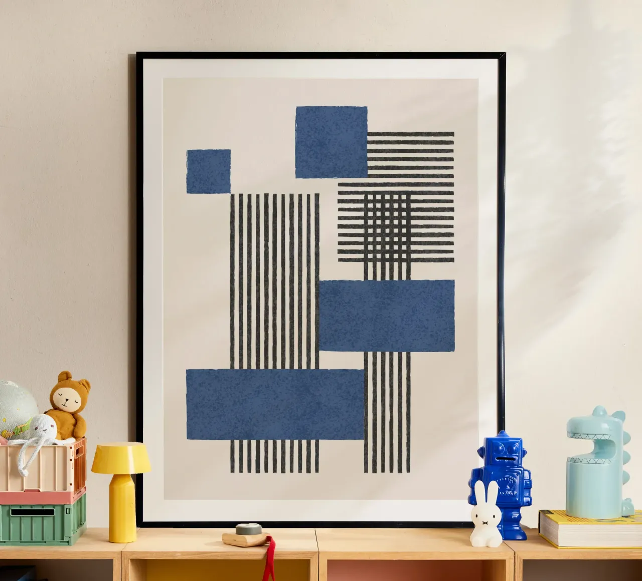 Composizione a righe e quadrati - Astratto carta hahnemühle da MoonlightPrint