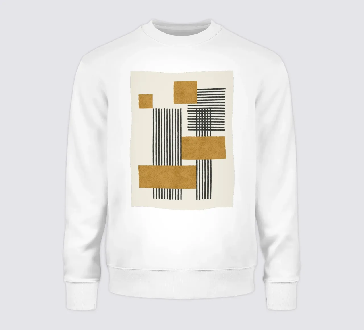 Composición de rayas y cuadrados - Abstract Gold sudadera de MoonlightPrint