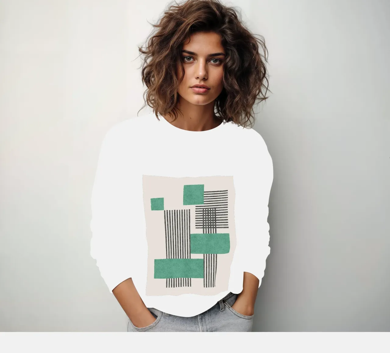 Composizione a righe e quadrati - Astratto felpa da MoonlightPrint