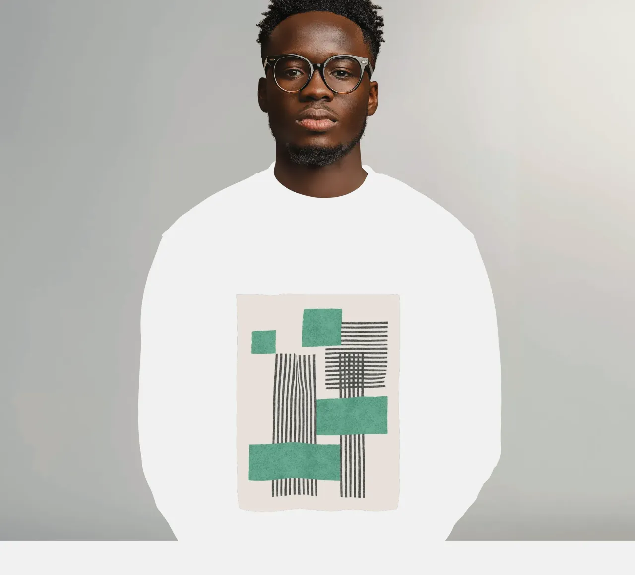 Composizione a righe e quadrati - Astratto felpa da MoonlightPrint