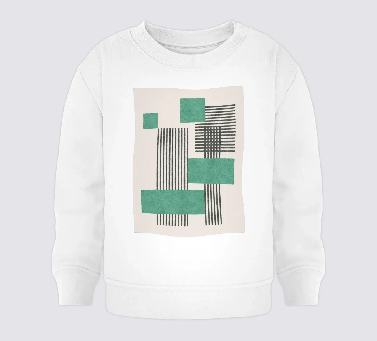 Composición de rayas y cuadrados - Abstracto sudadera de bebé de MoonlightPrint
