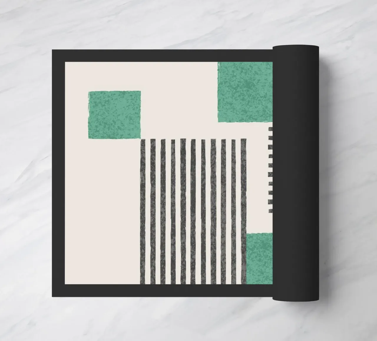 Composizione a righe e quadrati - Astratto zerbino da MoonlightPrint