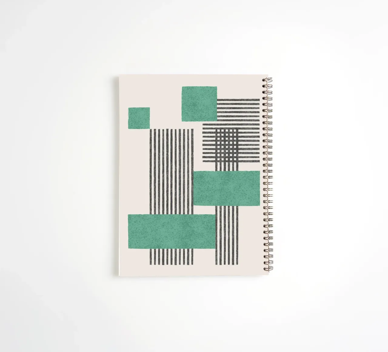 Stripes and Square Composition - Abstract spiral notebook by MoonlightPrint