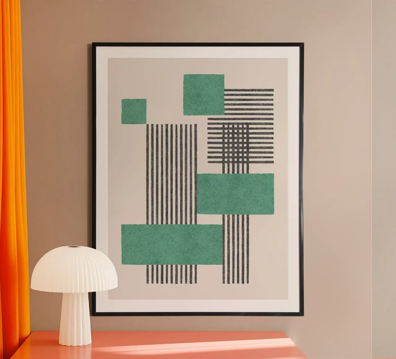 Composizione a righe e quadrati - Astratto poster da MoonlightPrint