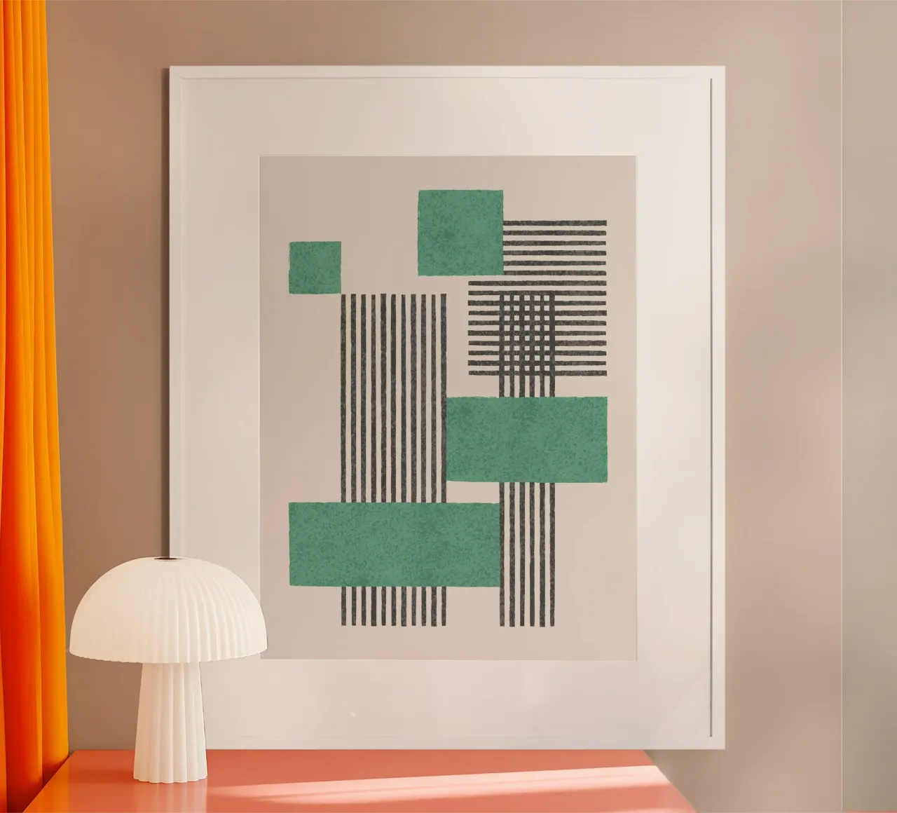 Composizione a righe e quadrati - Astratto poster da MoonlightPrint