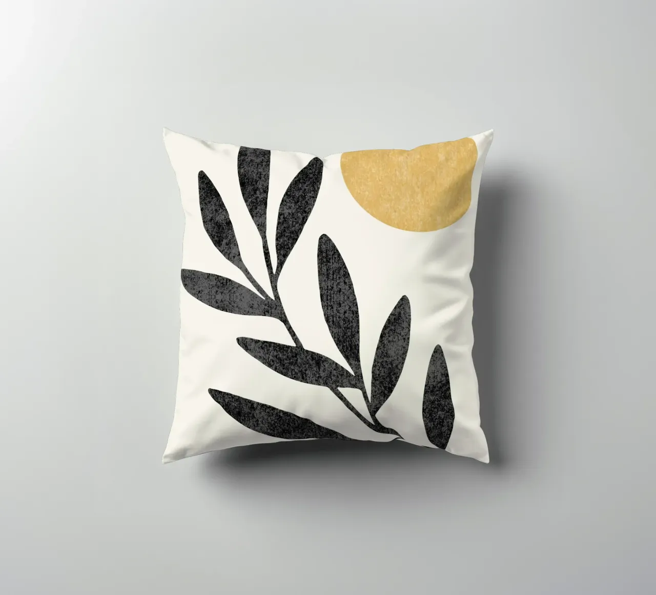 Leaf Sun 1 - Oro nero cuscino da MoonlightPrint