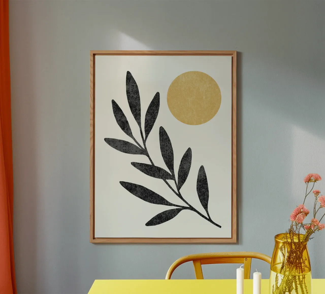 Leaf Sun 1 - Oro nero alluminio dibond da MoonlightPrint