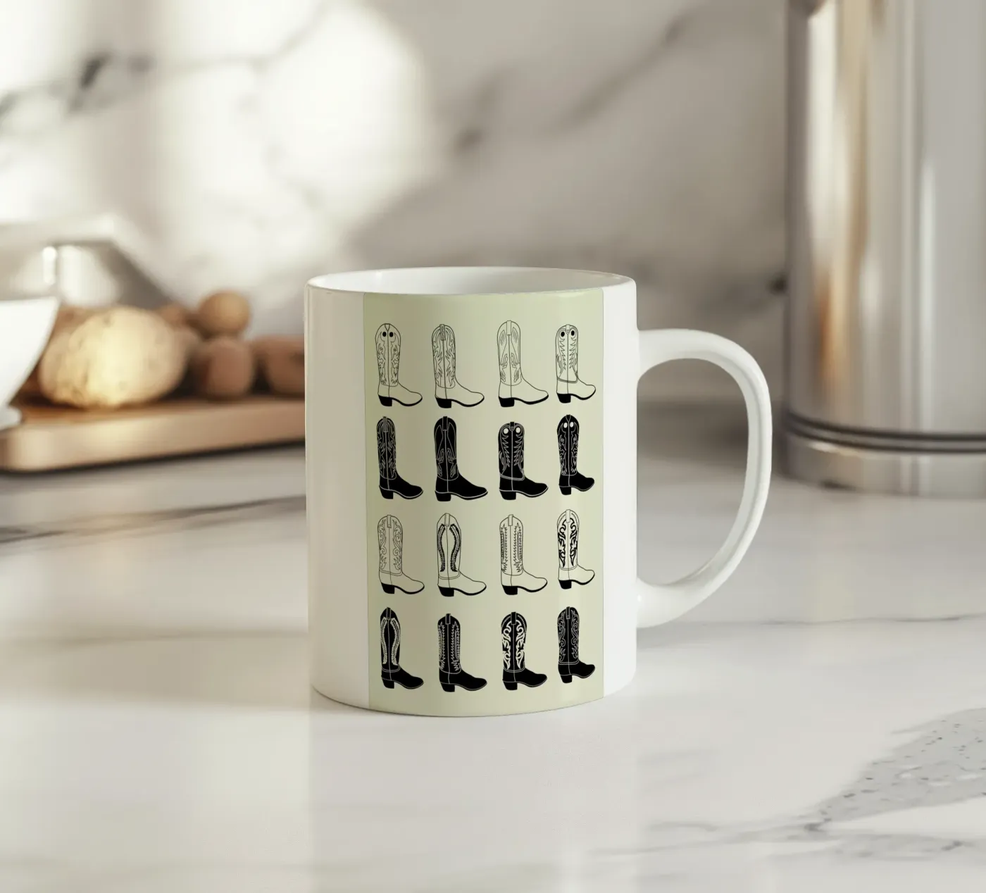 Boots ceramic mug by a Love Supreme