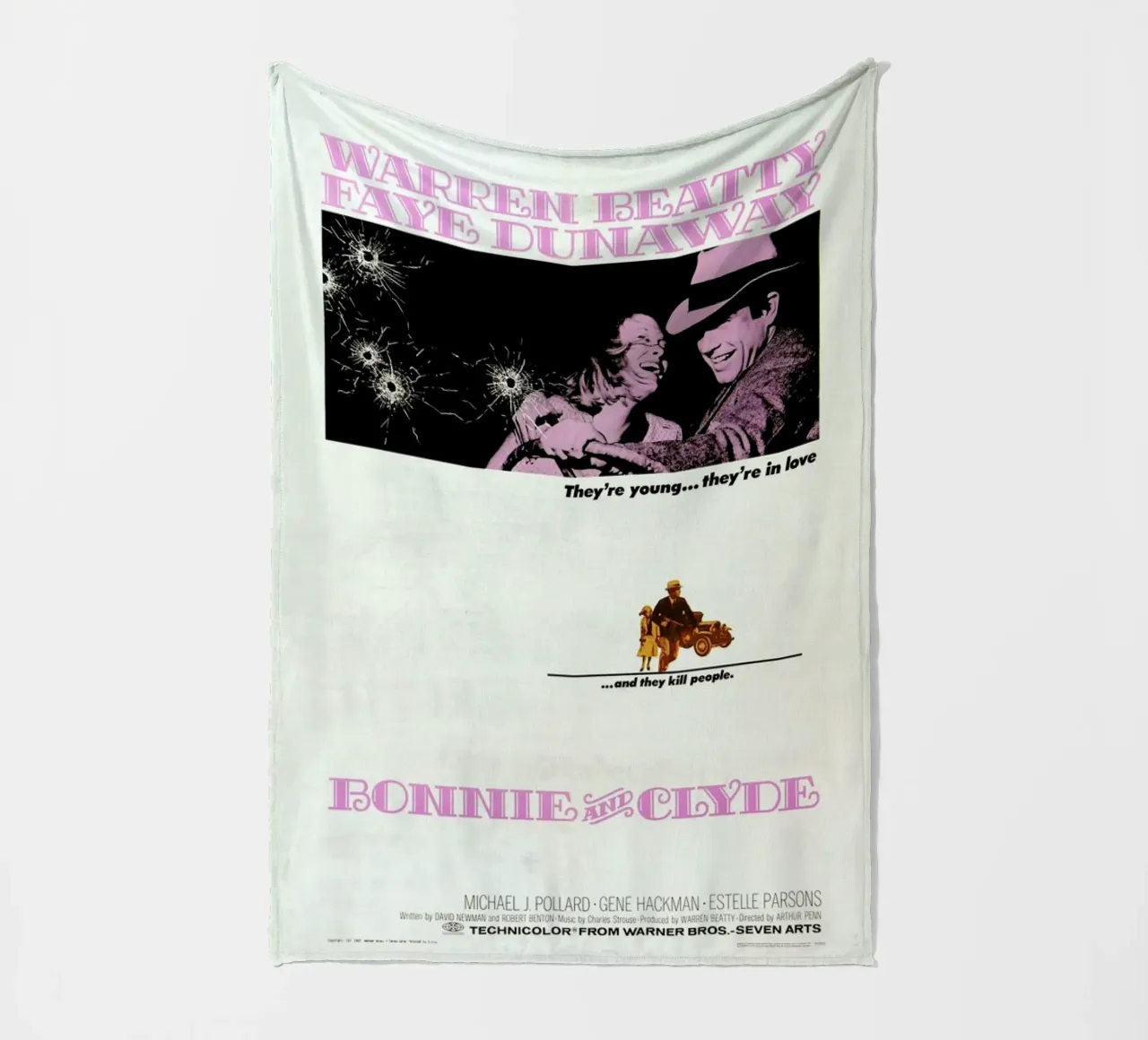 ‘Bonnie and Clyde’ Retro Movie Poster coperta in pile da Gallery Print and Art Limited