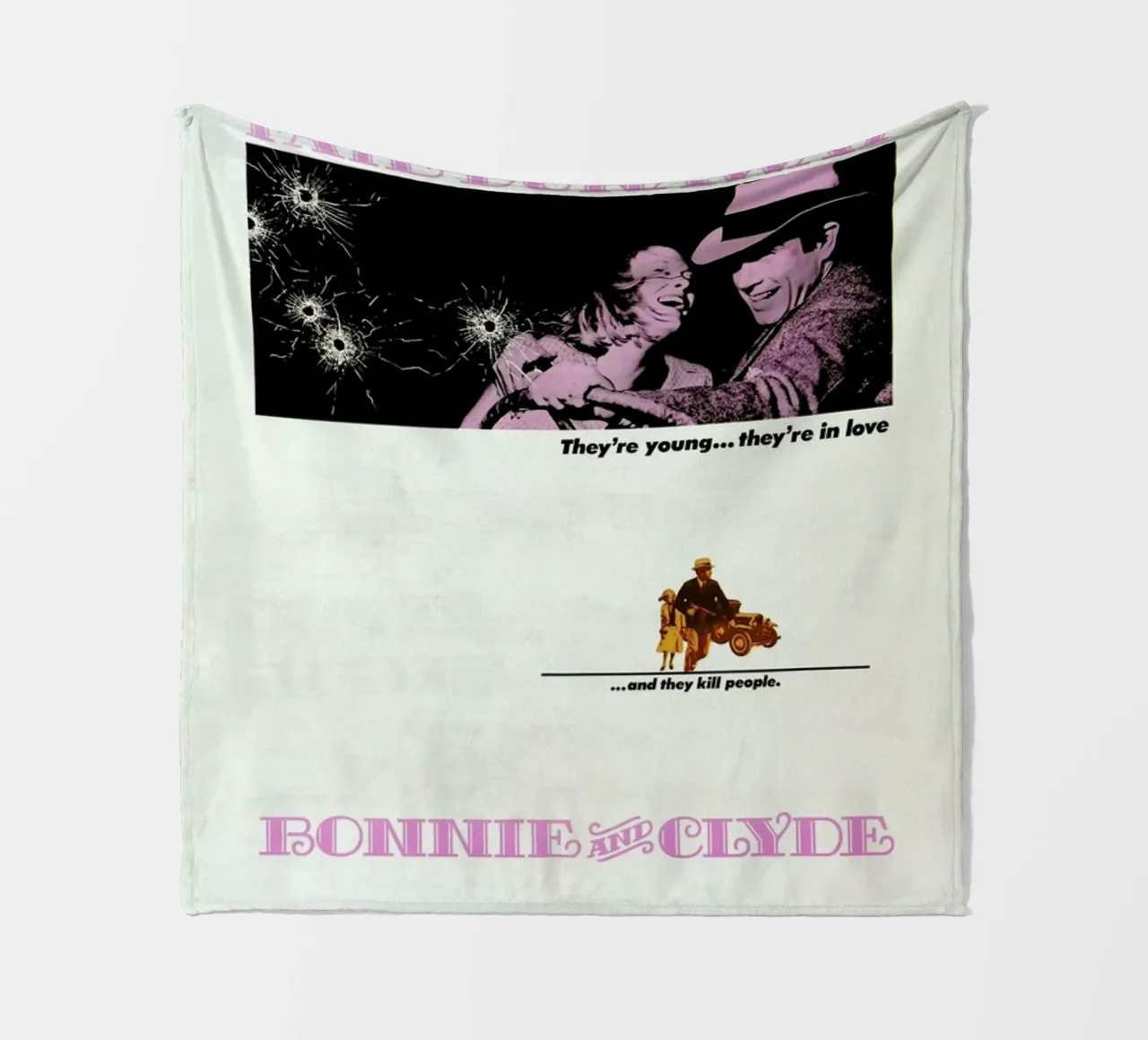 ‘Bonnie and Clyde’ Retro Movie Poster coperta in pile da Gallery Print and Art Limited